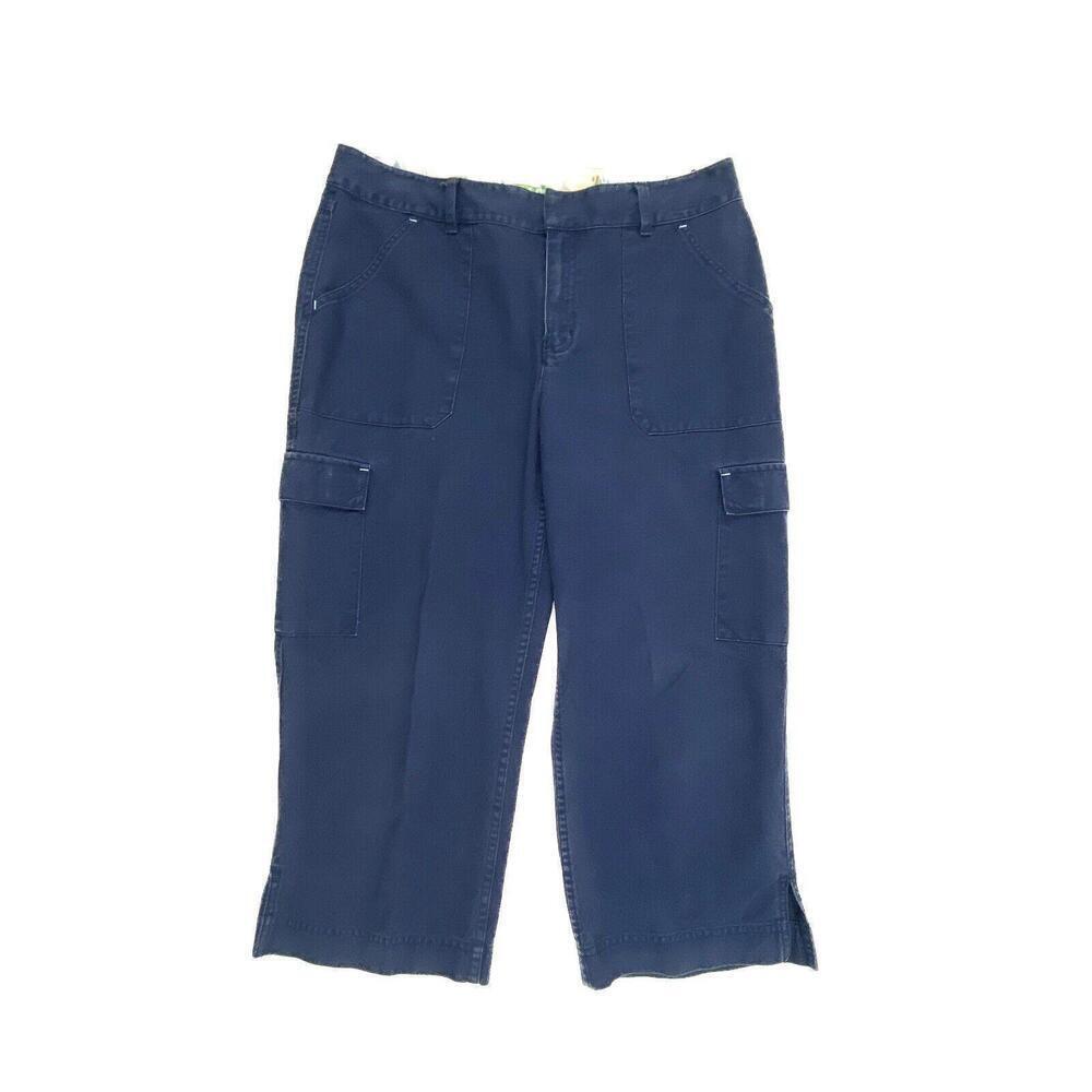 Liz Claiborne Audra Capri Women's size 12 Dark Wash Blue Denim Jeans